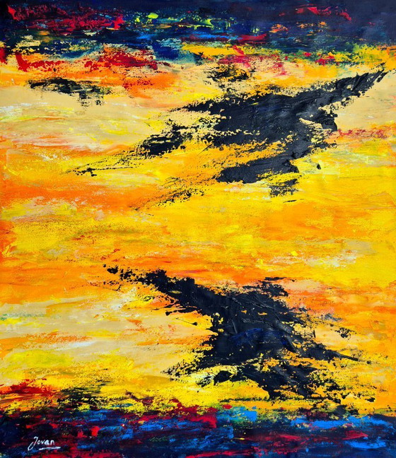 Image 1 of Jovan Srijemac (1962) - Black clouds - (XXL)