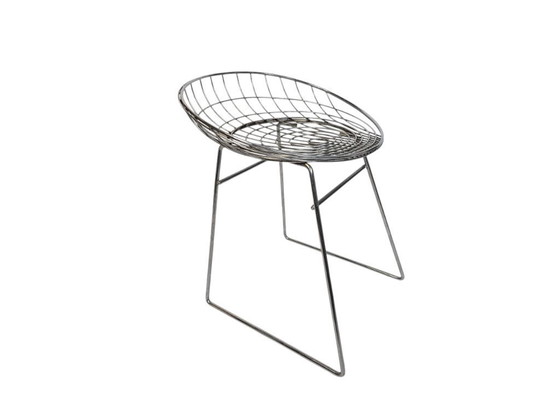 Image 1 of Pastoe - Cees Braakman - Filo d'acciaio - cromato - sgabello - KM05 - anni '60