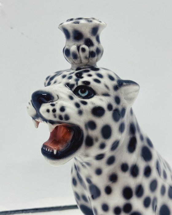 Image 1 of Portacandele a forma di leopardo