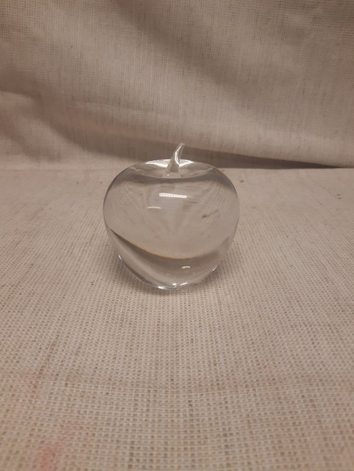 Tiffany & Co. Crystal paperweight apple