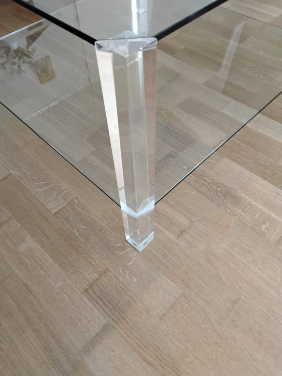 Tavolino da caffè BOR design in vetro e plexiglas, Tavolini da caffè, Trasparente, Modern (foto 5 di 5)