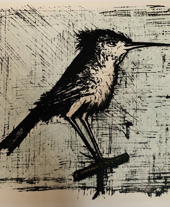 Image 1 of Bernard Buffet,“The Bird, 1967”. Gedrukt November 1967 Op De Persen Van Fernand Mourlot, Meesterlithograaf In Parijs. In Uitstek