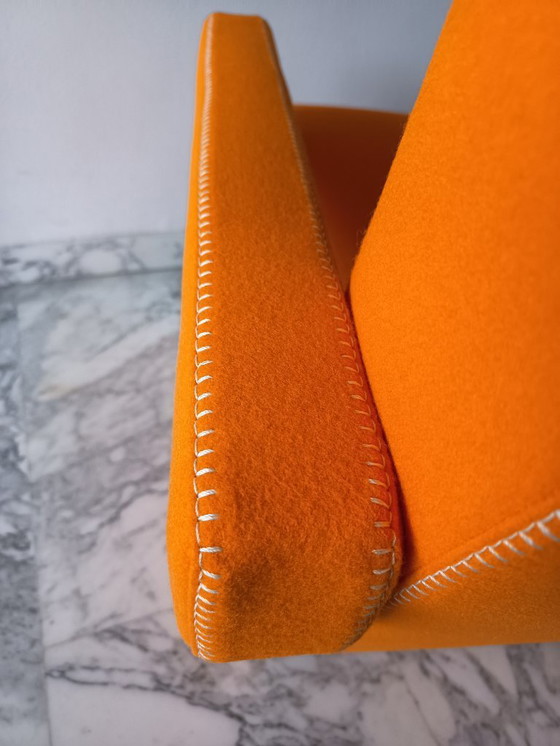 Image 1 of Fauteuil CASSINA Utrecht 637 en Laine Kvadrat Orange 13L par Gerrit Thomas Rietveld