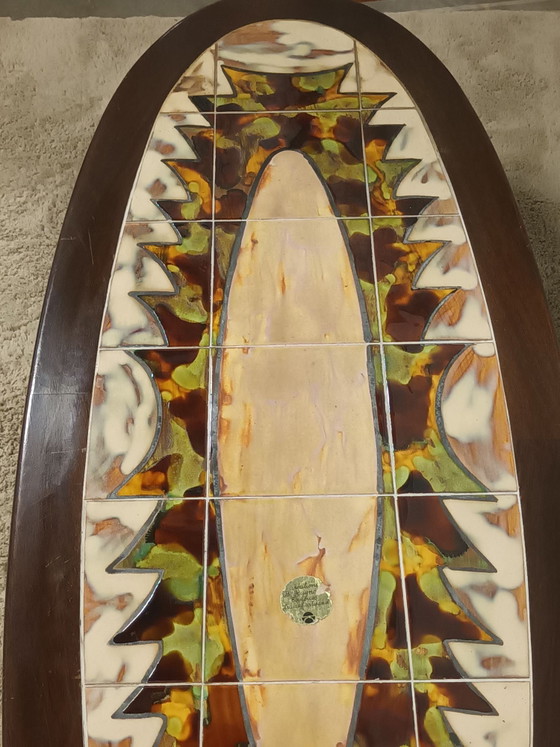 Coffee table B. Raynaud Vallauris – Ceramic, Wood (photo 7 of 13)