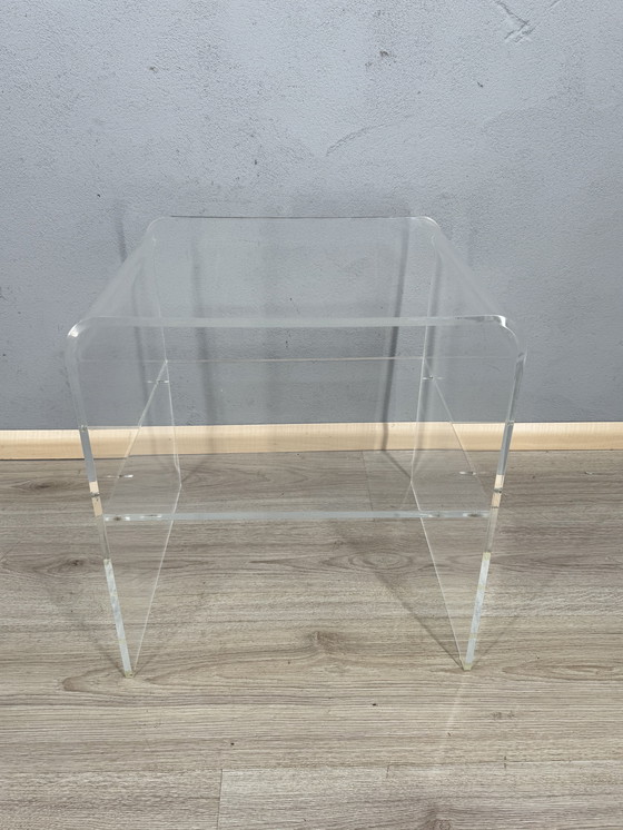 Image 1 of Tavolino laterale in plexiglass trasparente