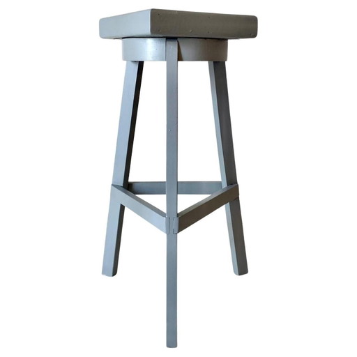 1 pedestal grande de madera vintage, Italia, década de 1950