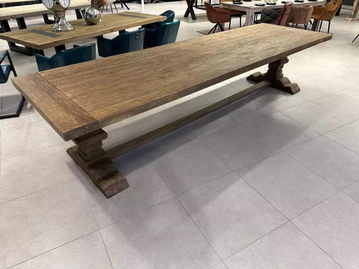 Table Spirito Monastery en bois massif - Longueur 280 cm