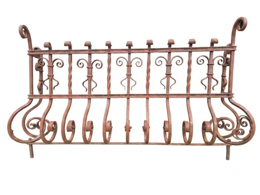 3x Wrought Iron Balcony France – decoratieve objecten