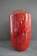 Vaso grande vintage Scheurich 517-30 rosso W. Germania
