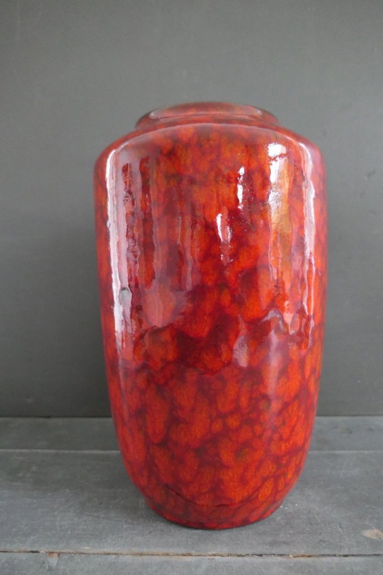 Image 1 of Vintage Scheurich large vase 517-30 red W. Germany