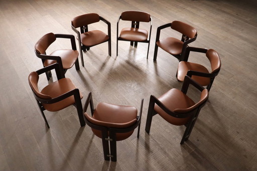 Chaises Pamplona d'Augusto Savini pour Pozzi, Italie, années 1960, ensemble de 8
