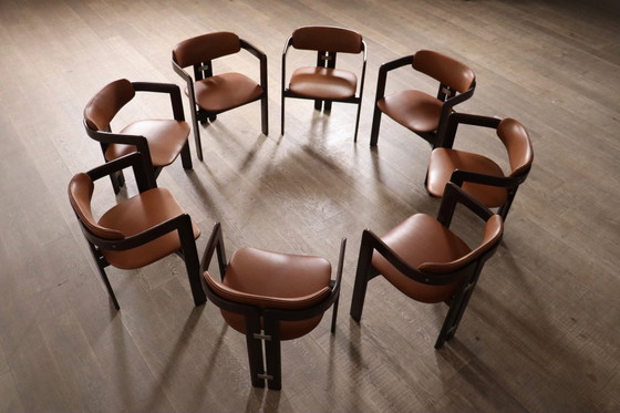 Image 1 of Chaises Pamplona d'Augusto Savini pour Pozzi, Italie, années 1960, ensemble de 8