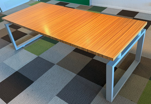 Artifort Window Table in Leaf Veneer Zebrano Print F08 240 x 100 cm