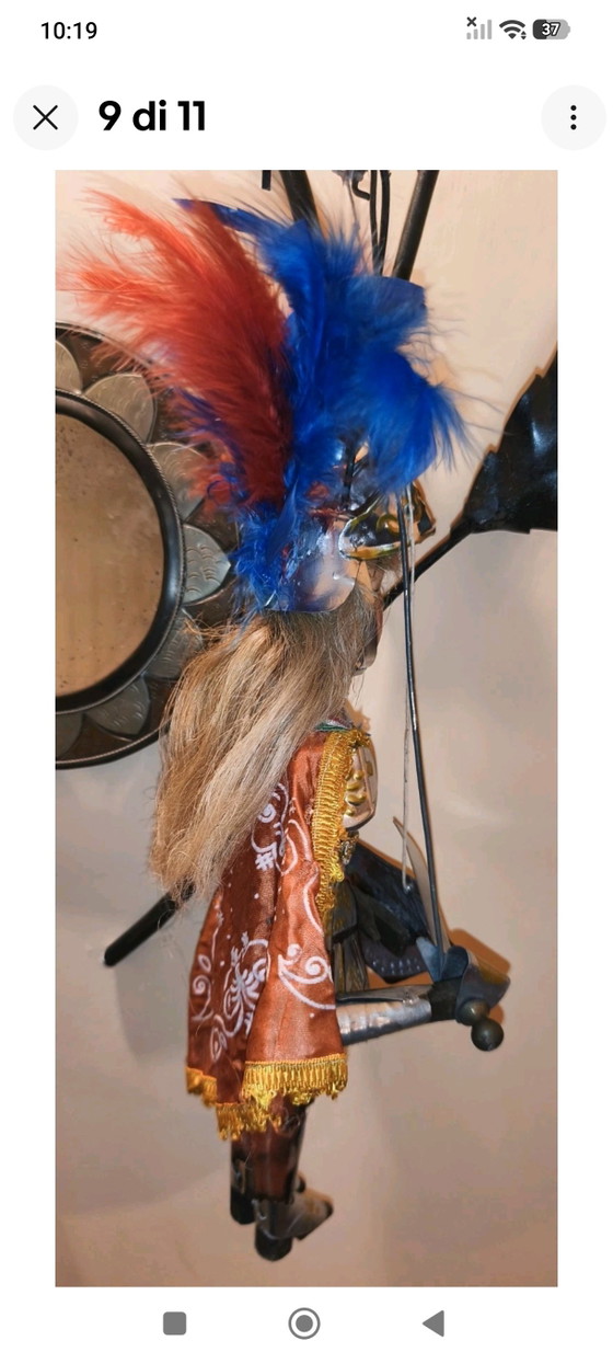 Antique Sicilian Pupo 40cm Hand Decorated. – Decorative Objects, Metal, Textile (photo 9 of 11)