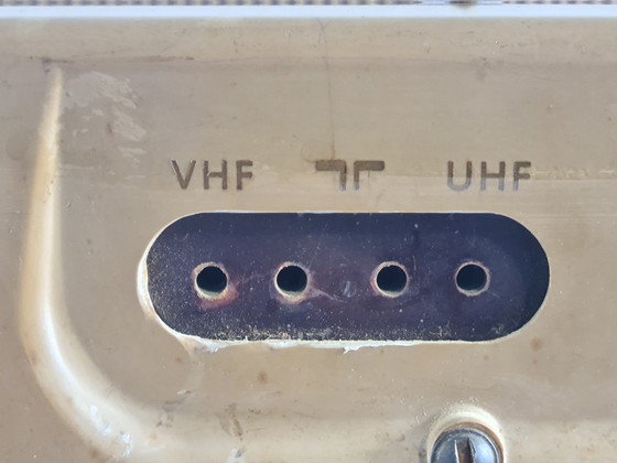 Image 1 of Téléviseur vintage Philips des années 1950/60 – Boîtier en bois au design de style Eames