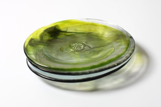 Image 1 of Set aus 4 Kosta Boda „Mine“ Glas-Desserttellern von Ulrica Hydman Vallien