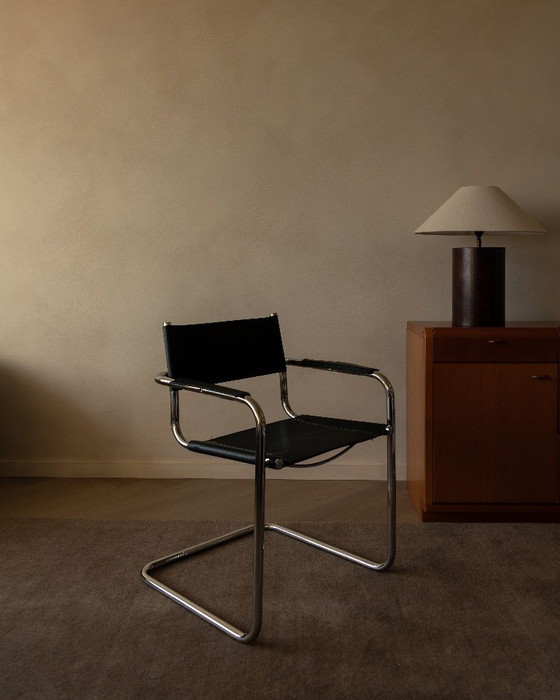 Image 1 of Vintage Bauhaus chrome leather cantilever chair – Mart Stam / Marcel Breuer style