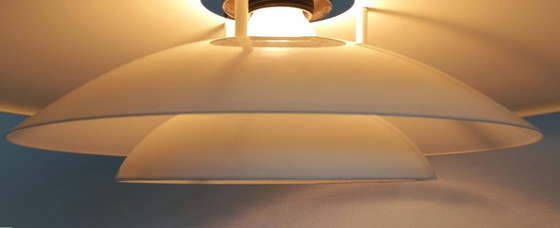 Image 1 of Lampada da soffitto vintage scandinava in metallo, a forma di ciotola o ad anello, anni '70/'80.