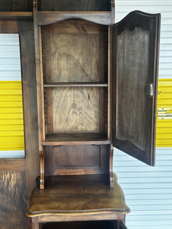 Image 1 of Solid wood library bed - French work from the 1950s