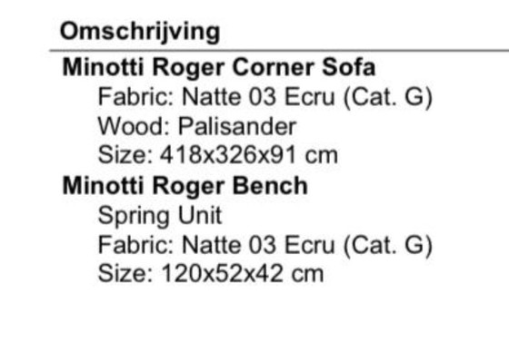 Image 1 of Minotti Roger configuration show modèle 2025 LP 40,000,-