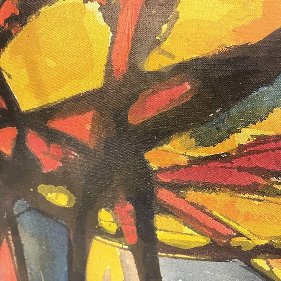 Jean-Louis Ruythoorens, Soleil et Calebasses Lubumbashi, Huile sur Toile, 1972 – Peintures et dessins, Canvas (photo 5 of 11)