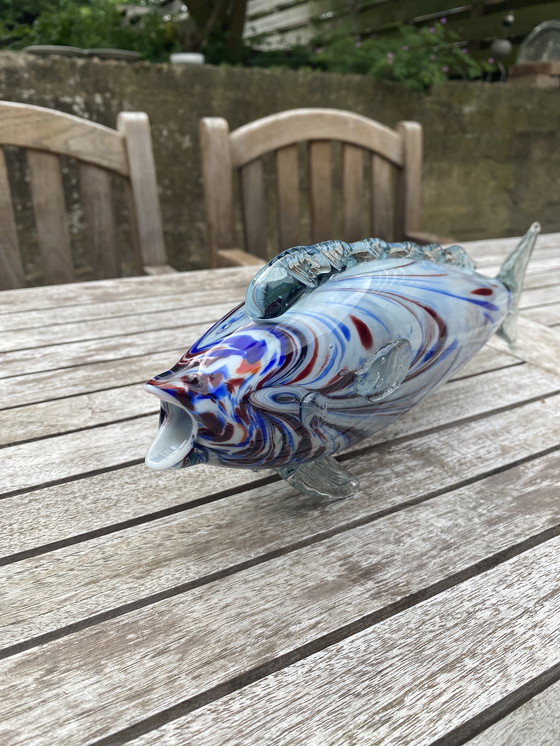 Image 1 of Verre de Murano Grand poisson années 60