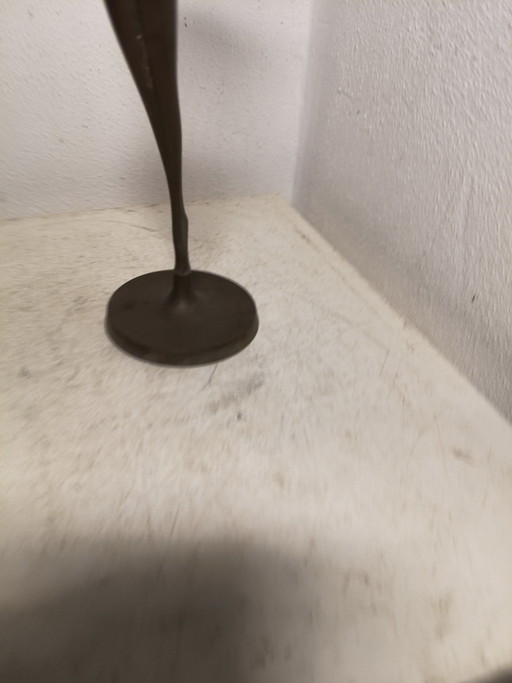 Vintage Minimalist Brass Sculpture Dancer – Authentic Patina – 1980s – beeldhouwkunst (photo 2 of 6)
