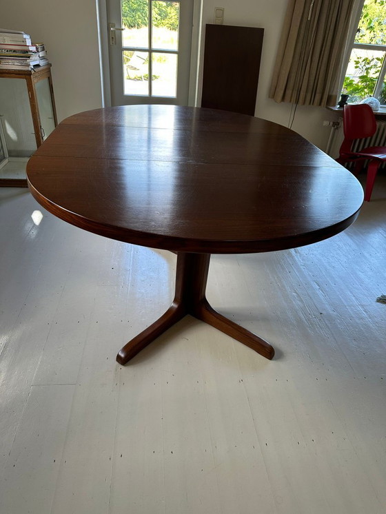 Image 1 of Table à manger à rallonge vintage danoise en bois de rose (Rosewood)