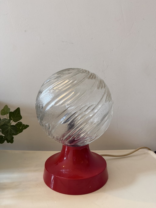 Walther Hustadt Space Age Tafellamp – tafellampen, Glass, Plastic