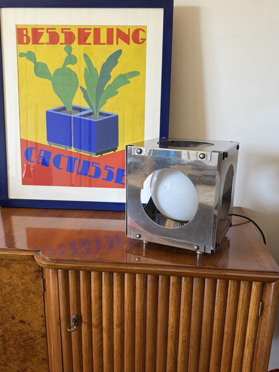 Image 1 of Space Age Cubic Table Lamp, Italy 1970s