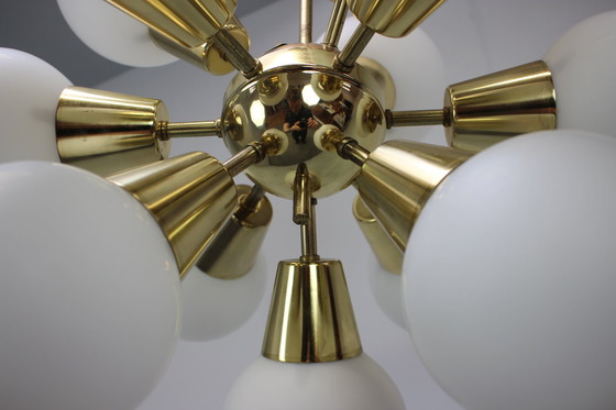 Image 1 of Lámpara de araña de la era espacial Sputnik de Kamenicky Senov, década de 1970