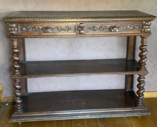 Antiker Eichen-Dessertschrank/-regal