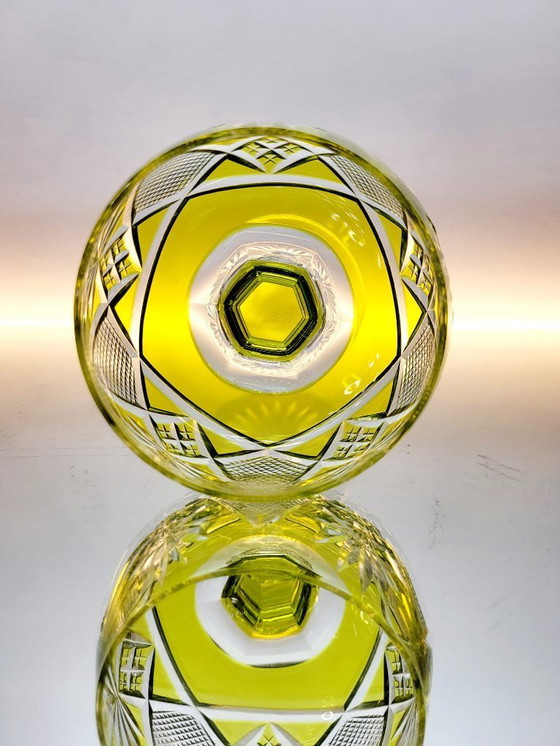 Image 1 of Set of 4 Val Saint Lambert "Berncastel" No. 204 Roemer glasses – hand-cut crystal – Belgium, 1905