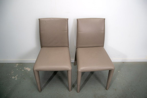 Vol Au Vent Chairs By Mario Bellini For B&B Italia. Set Of 8 – eetkamerstoelen, Leather, Vintage (photo 2 of 14)
