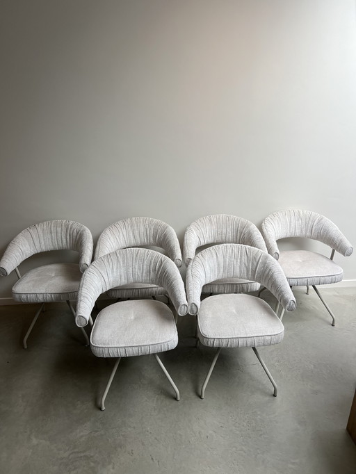 6x Loods 5 nieuwe moderne eetkamerstoel met armleuning