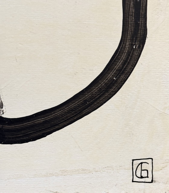 Image 1 of Gundi Falk (1966) Magnificent painting “female nude between blue and red”