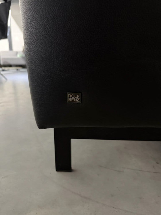 Rolf Benz Linea Poltrona - Pelle Nera – Poltrone, polished steel, Leather (photo 8 of 10)