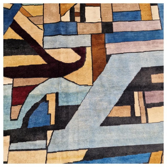 Tamara de Lempicka Composition Abstract Handgeknoopt Tapijt | Hedendaags | 215 × 275 cm (85 × 108 inch) (photo 11 of 12)