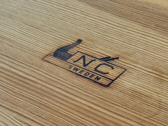 Image 1 of Dining room set: Extendable table and 8 chairs by NC Sweden, 1970s