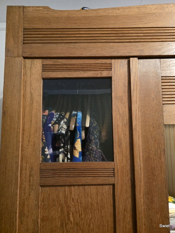 Image 1 of 2350 Brocante eiken kledingkast antiek klerenkast kast