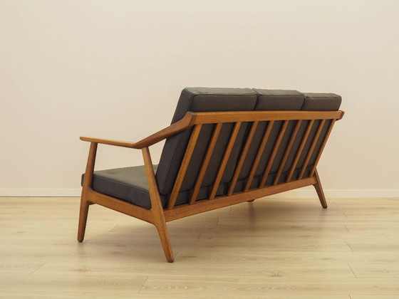 Brockmann Petersen eiken bank voor Randers Møbelfabrik, lederen bekleding, Denemarken, jaren 70. (photo 5 of 11)