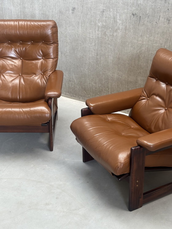 Image 1 of Set/2 Poltrone Lounge Coja Culemborg Cognac anni '70