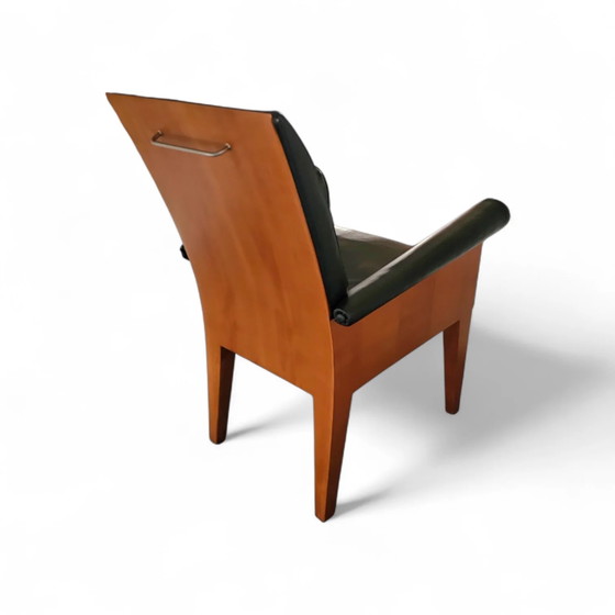 PARAMOUNT CHAIR BY PHILIPPE STARCK / black leather for Driade / 1989 – Adjustable recliner chair (photo 11 of 15)