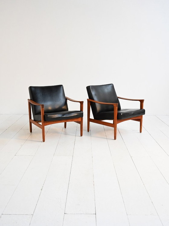 Image 1 of “Oslo” armchairs by Inge Andersson for Bröderna Anderssons, 1960s