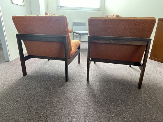 Image 1 of Pair of Teak Armchairs by Ole Gjerlov-Knudsen & Torben Lind