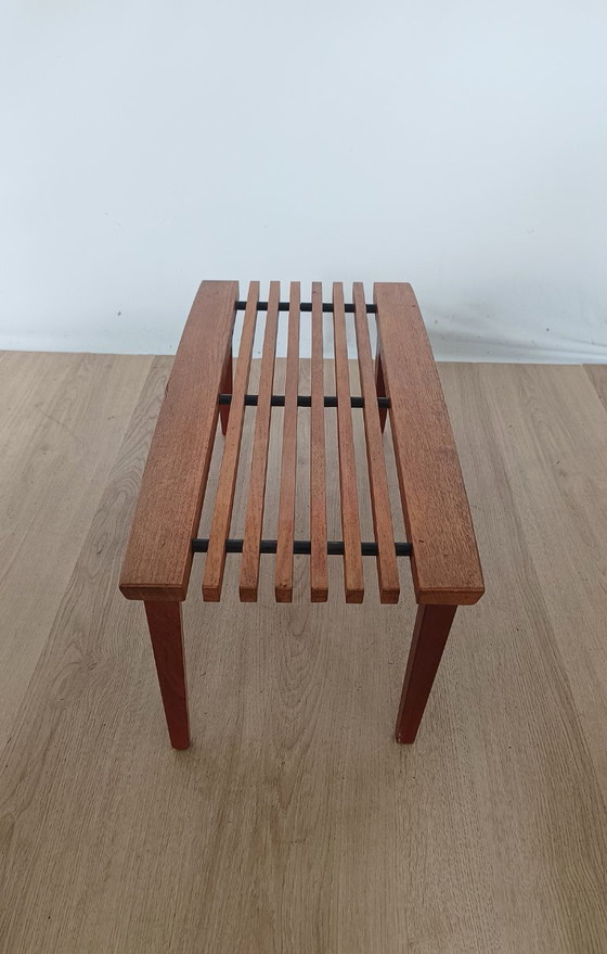 Image 1 of 1950s slatted bench or side table