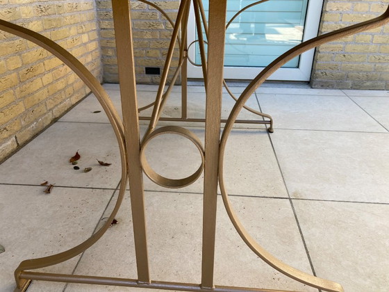 Cast iron garden table with hard stone top 160x80 cm – Metal (photo 7 of 8)