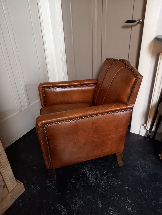 Image 1 of Kleine schapenleren fauteuil
