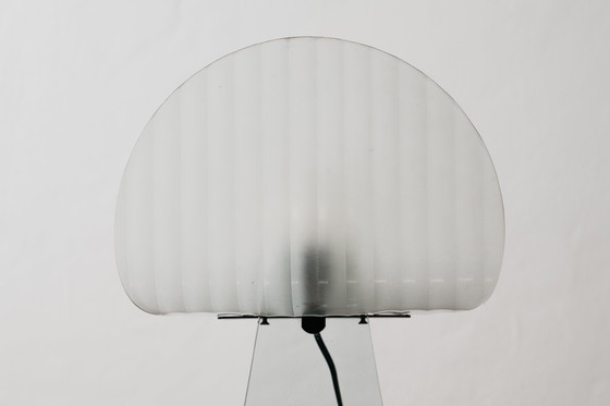 Image 1 of Table Lamp Silhouette Design Table Lamp Marble & Glass 1980's Postmodern