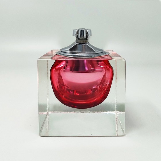 Encendedor de mesa Flavio Poli Murano Sommerso de cristal, década de 1960. Hecho en Italia. (photo 7 of 9)